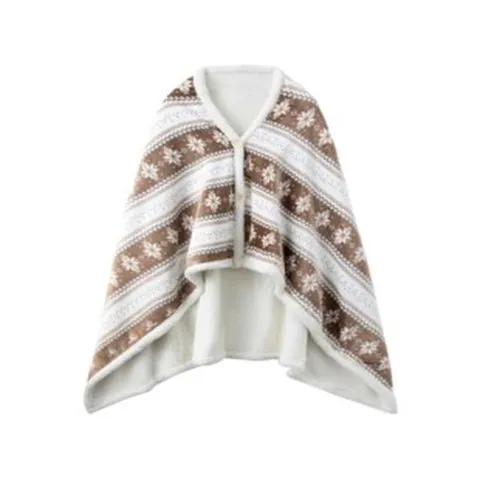 Unisex Inverno Caldo Coperta Indossabile Mantello Pile Coppie Loungewear Maniche Lunghe Revers Bottone Design Vestaglia Pile