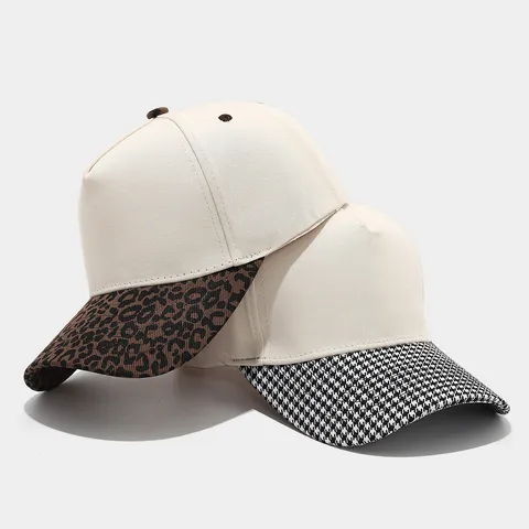 Women's American Vintage Color Block Patchwork Baseball Cap Casual Outdoor Sun Protection Hat Adjustable Cotton Cap