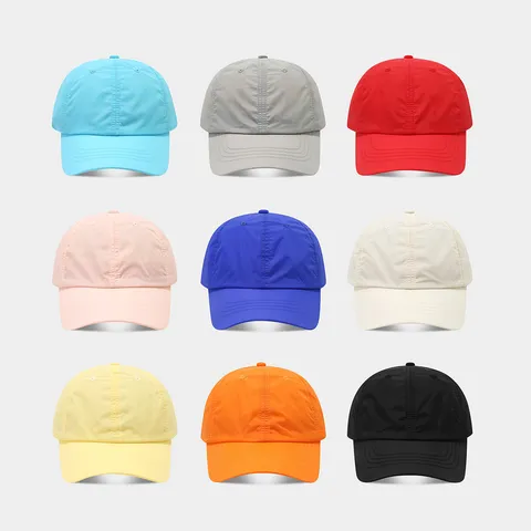 Minimalist Plain Blank Viscose Baseball Cap Quick Drying Breathable Sun Protection Curved Brim Adjustable Sport Hat For Family Outdoor Travel