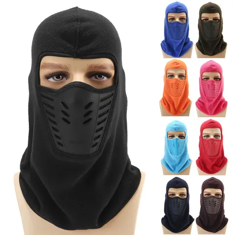 Winter Fleece Balaclava Hat Outdoor Windproof Warm Cycling Mask For Men Women Cold Weather Face Cover Breathable Thermal