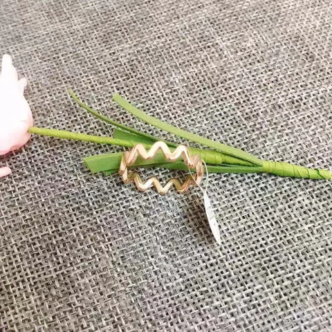 Minimalist Titanium Steel Wave Pattern Open Ring Gold Electroplated Rose Finger Jewelry Gift For Valentine Day Women