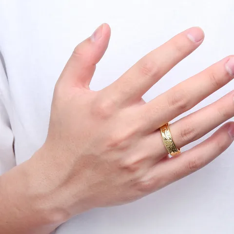 Copper Magnetic Open Ring For Women Elegant Embossed Flower Leaf Adjustable Therapy Fashion Jewelry Finger Ring Gift
