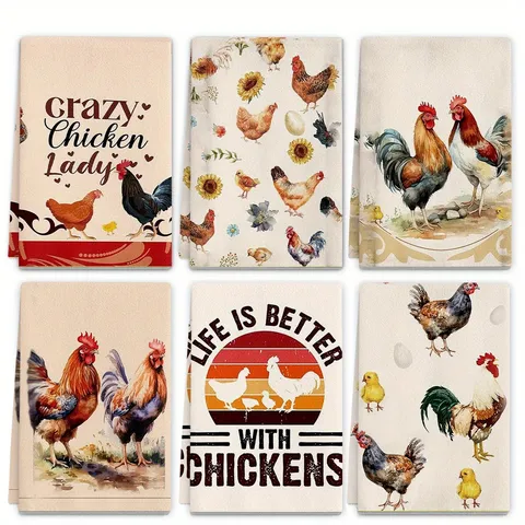 Vintage Aquarel Dierenprint Keukendoeken Microvezel Absorberende Vaatdoeken Voor Boerderij Decor Huis Restaurant Reinigingsdoeken