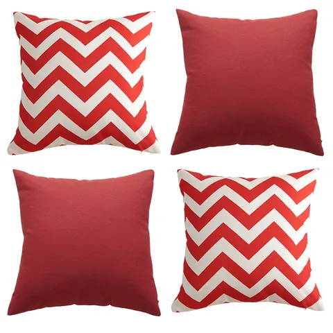 Modern Minimalist Waterproof Linen Pillowcases For Sofa Living Room Geometric Print Solid Cushion Covers Outdoor Home Decor