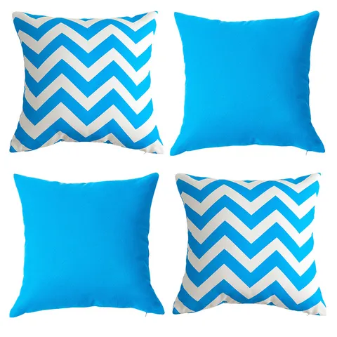 Modern Minimalist Waterproof Linen Pillowcases For Sofa Living Room Geometric Print Solid Cushion Covers Outdoor Home Decor