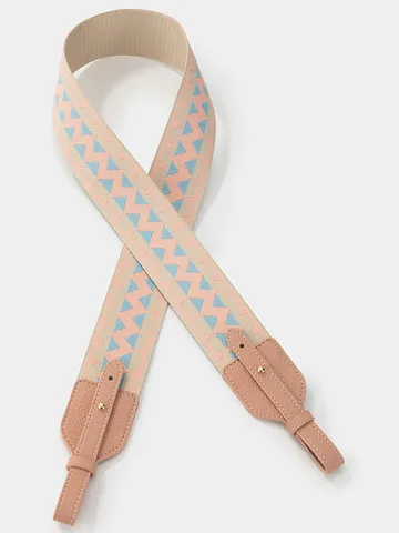 Women Elegant Wide Bag Strap Polyester Replacement Shoulder Belt Wave Pattern Multicolored Crossbody Purse Strap Accessories