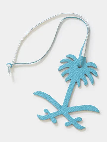 Genuine Leather Cowhide Date Palm Tree Bag Charm Luxury Car Keychain Pendant For Women Handbag Decoration Keyring Gift