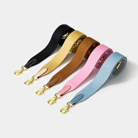 Solid Color Wide Shoulder Bag Strap Replacement Polyester Woven Crossbody Belt With Metal Clasp For Handbags Accessories