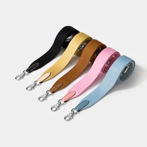 Solid Color Wide Shoulder Bag Strap Replacement Polyester Woven Crossbody Belt With Metal Clasp For Handbags Accessories