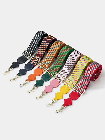 Adjustable Wide Shoulder Bag Strap Western Style Polyester Geometric Woven Replacement Strap For Crossbody Single Shoulder Bags Accessories