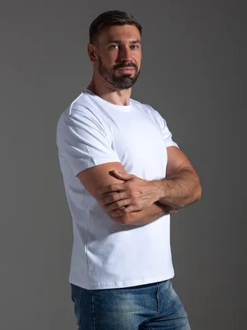 Camiseta de Algodón de Peso Pesado para Hombre Heavy 260GSM Cuello Redondo Manga Corta Top Oversize Ajuste Holgado Color Sólido Verano Informal Camiseta Interior