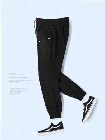 Men's Casual Loose Sweatpants Cotton Blend Oversize Harem Pants Breathable Drawstring Cuffed Bottom For Sports Running Jogging Autumn Winter