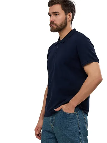 Men's Quick Dry Sporty Polo Shirt Breathable Short Sleeve Outdoor Work Solid Color Basic Casual Top Polyester Pique Shirt