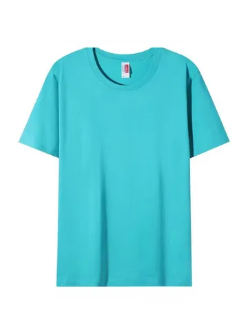 Camiseta Unisex de Algodón Pesado Casual Verano Manga Corta Cuello Redondo Color Sólido Básico Minimalista Corte Recto
