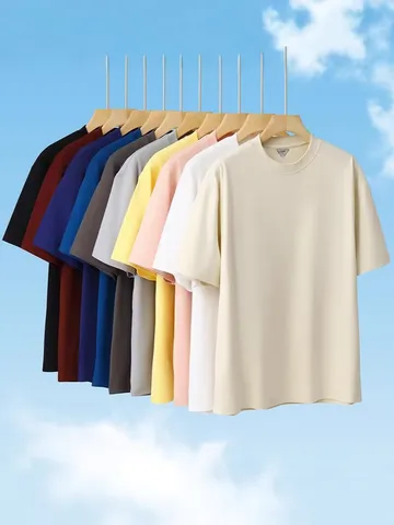 Men's Summer Cooling Sun Protection T-Shirt Loose Cotton Blend Quick Dry Breathable Short Sleeve Round Neck Tee Top