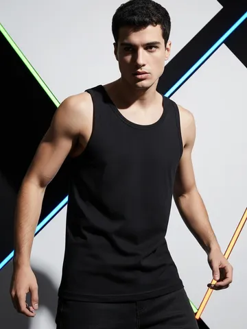 Men's Loose Cotton Vest 230GSM Round Neck Sleeveless Tank Top Casual Streetwear Basic Solid Color Summer Top For Men