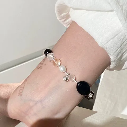 Neo Chinees Natuursteen Kunstparel Kralen Armband Voor Vrouwen Vintage Onregelmatige Geometrische Bedelarmband Handgemaakte Luxe Sieraden