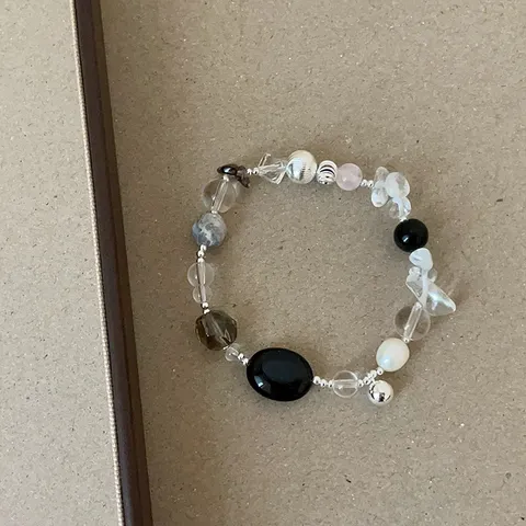 Neo Chinees Natuursteen Kunstparel Kralen Armband Voor Vrouwen Vintage Onregelmatige Geometrische Bedelarmband Handgemaakte Luxe Sieraden