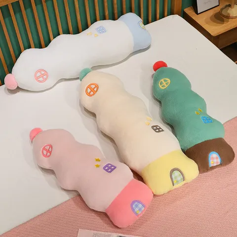 Creative Bottle House Plush Pillow Cute Cartoon Stuffed Animal Toy Soft Polyester Bolster Cushion For Home Kids
