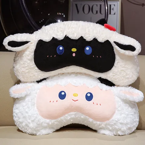 Cute Cartoon Sheep Plush Pillow Stuffed Animal Doll Soft Fluffy Lamb Cushion Pillow Toy for Girls Home Room Decor
