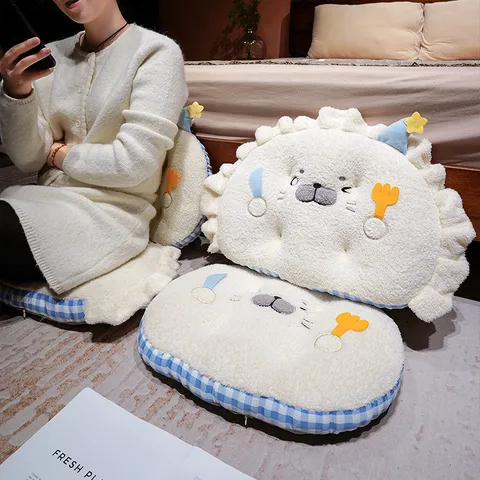 Süße Robbe Plüsch Kissen Weiches Stofftier Kissen Cartoon Mittagsschlaf Kissen Heim Sofa Boden Tatami Matte Dekokissen Geschenk