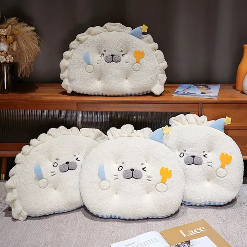 Süße Robbe Plüsch Kissen Weiches Stofftier Kissen Cartoon Mittagsschlaf Kissen Heim Sofa Boden Tatami Matte Dekokissen Geschenk