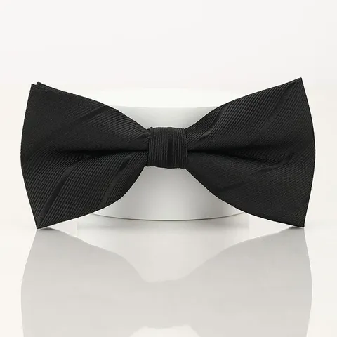 Nœud Papillon Formel pour Hommes Soie de Polyester Classique Affaires Mariage Marié Smoking Nœud Réglable