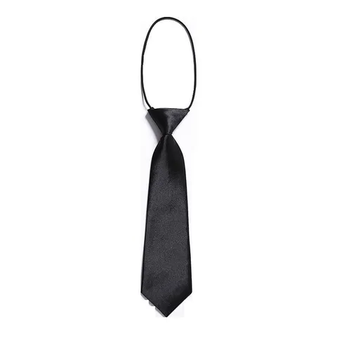 Cravate Élastique pour Enfants Accessoires de Costume de Garçon Performance de Chorale Polyester Couleur Unie Noir Cravate Pour Enfants Vêtements Formels