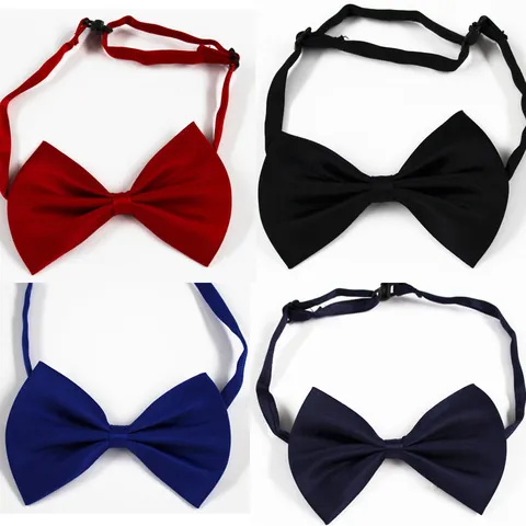Nœud Papillon Classique en Polyester de Couleurunie Sangle Réglable Nœud Papillon Formel pour Hommes Mariage Fête Costume d'Affaires Accessoires d'Uniforme