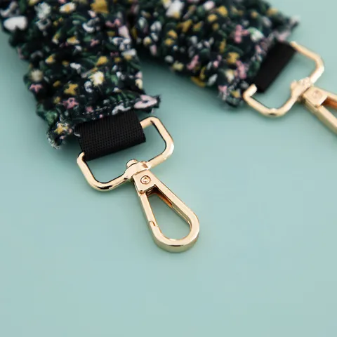 Korean Style Denim Fabric Ruched Bag Strap Clasp Short Handbag Handle Accessory Phone Chain Decoration For Women Travel Charm