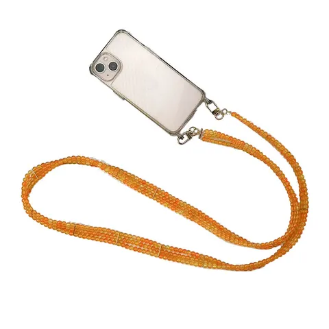 Bandoulière de Sac à Perles en Acrylique Chaîne à Trois Rangs pour Accessoires de Sac à Main Femme Chaîne de Coque de Téléphone Mode Luxe