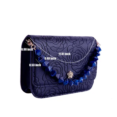Colorful Acrylic Geometric Beads Bag Chain Replacement Handbag Handle Strap Women Fashion Purse Accessories