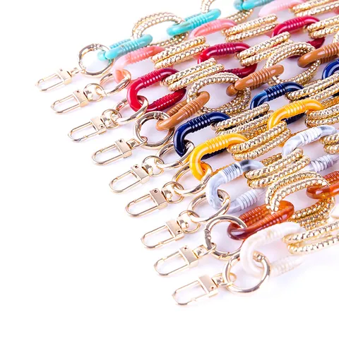 DIY Acrylic And Metal Bag Chain Replacement Short Handle Handbag Strap Phone Case Hanging Chain Fashion Accessories