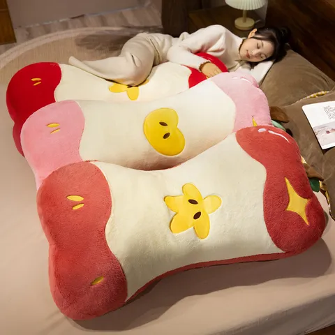 Funny Apple Core Plush Pillow Soft Fruit Stuffed Toy Decorative Cushion For Bed Sofa Room Decor Gift For Kids Girls Red Pink