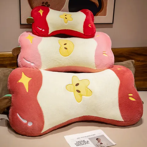 Funny Apple Core Plush Pillow Soft Fruit Stuffed Toy Decorative Cushion For Bed Sofa Room Decor Gift For Kids Girls Red Pink