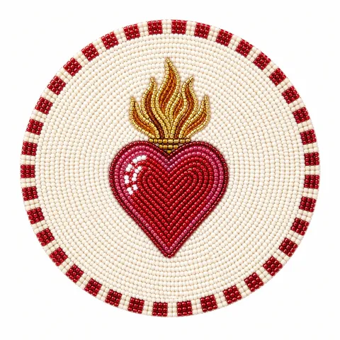 Bohemian Handmade Glass Seed Bead Coaster Round Dreamcatcher Sun Moon Evil Eye Decorative Table Mat