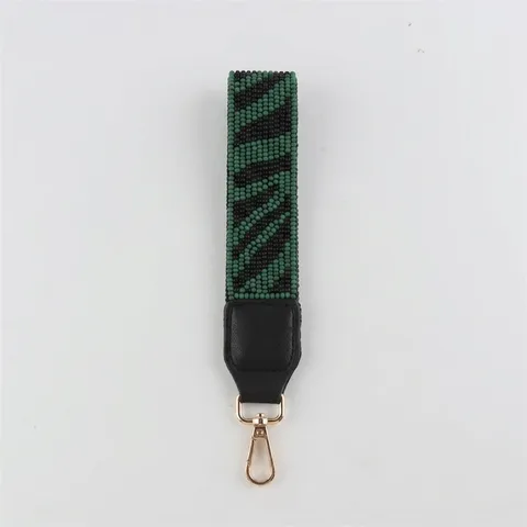2mm Lochlose Samenperlen Gewebtes Armband Zebramuster Perlen Schlüsselanhänger Lanyard Handyband Charm Für Damen Taschenzubehör