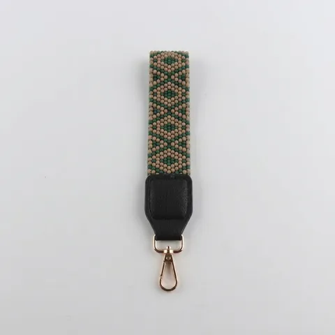 Handgemacht Gewebt Glas Perlen Armband Lanyard Schlüsselanhänger Ethnisch Geometrisch Muster Tasche Anhänger Telefon Kette Schmuck