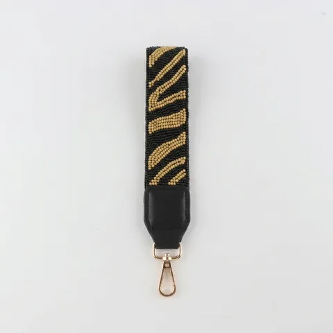 2mm Lochlose Samenperlen Gewebtes Armband Zebramuster Perlen Schlüsselanhänger Lanyard Handyband Charm Für Damen Taschenzubehör