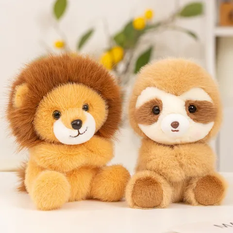 Cartoon Magnetic Hug Lion And Sloth Plush Toy Cute Animal Stuffed Doll Soft Comforting Plushie For Children Bedroom Decor