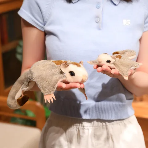 Realistisch Suikeregel Pluche Speelgoed Schattige Vliegende Eekhoorn Knuffel Zachte Harige Kleine Dierenpop Voor Kinderen Verjaardagscadeau