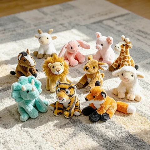 Simpatico Peluche Animale Bambola Imbottita Morbido Kawaii Maiale Rosa Pecora Dinosauro Orso Peluche Compagno per Bambini Regalo di Compleanno