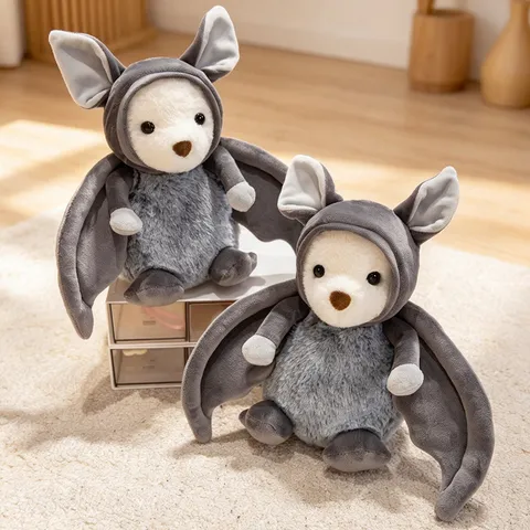 Simpatico Peluche Pipistrello Imbottito Morbido Bambola Animale Figura Fantasma Pipistrello Cuscini Regalo di Halloween Decorazione Stanza Bambini