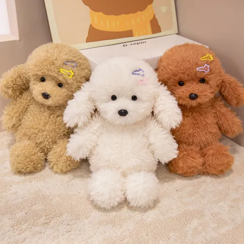 Cute Dressed Teddy Dog Plush Toy Stuffed Animal Doll Soft Children Comfort Toy Birthday Gift For Girls