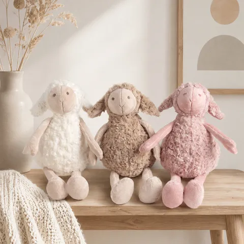 Cute Cartoon Long Legged Sheep Plush Toy Stuffed Animal Soft Lamb Doll Children Soothing Companion Birthday Gift