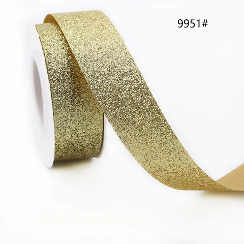Cinta de Purpurina Súper Brillante Poliéster Cinta Resplandeciente Para Envolver Regalos Caja de Flores Accesorios Para El Cabello DIY Decoración De Fiesta Boda