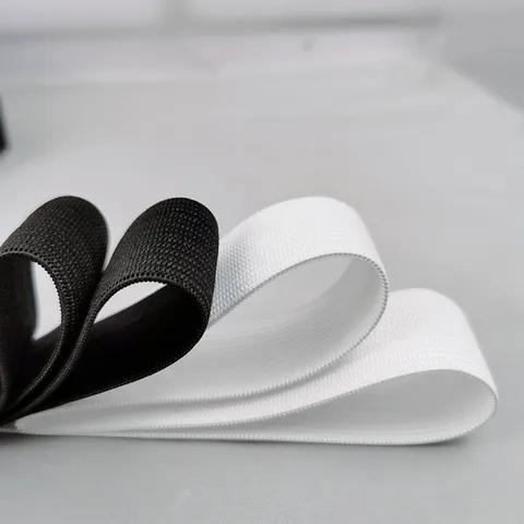 High Elastic Knit Elastic Band Flat Crochet Elastic Ribbon For Sewing Pants Waistbands Garment Crafts DIY Black White
