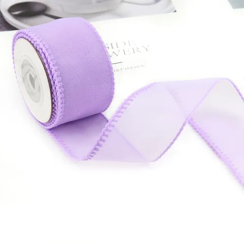 Polyester Wellenkante Organzaband Für DIY Haarschleifen Hochzeit Party Dekoration Geschenkverpackung Bandrolle Nähzubehör