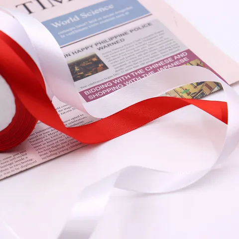 Rotolo di Nastro di Raso di Poliestere Tinta Unita per Confezioni Regalo Torte Matrimonio Festa Decorativo