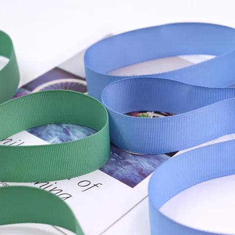 Solid Color Grosgrain Ribbon Polyester Ribbed Ribbon For DIY Craft Bow Making Gift Packaging Baking Decoration Ribbed Webbing